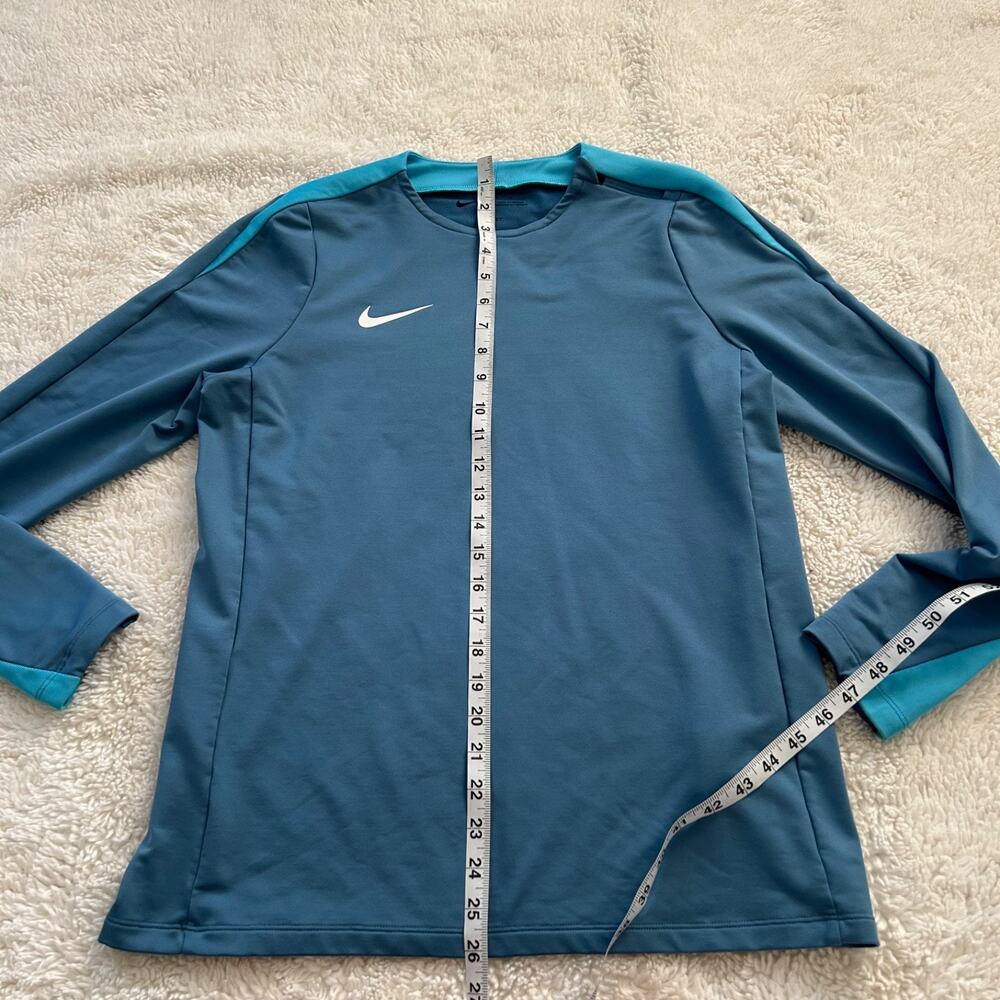 Nike Womens Sz M Dri-Fit Long Sleeve Blue Running Athleisure Luxe Preppy Sports - Picture 5 of 7